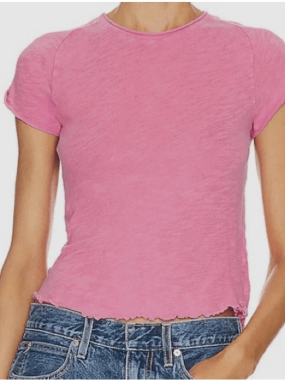 Free People Pink Be My Baby Tee